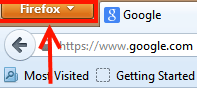 Orange Firefox Button